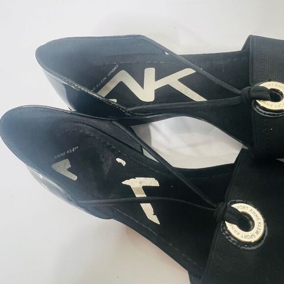 Anne Klein Sport Kameko Wedge Sandal Patent Leather 7M - Picture 2 of 7